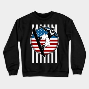 USA Snowboarder Crewneck Sweatshirt